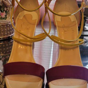 Christian Louboutin Yellow and Purple Sandals